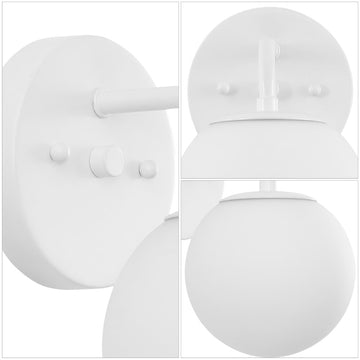 Louis Parisian Globe Metal/Frosted Glass Modern Contemporary LED Vanity